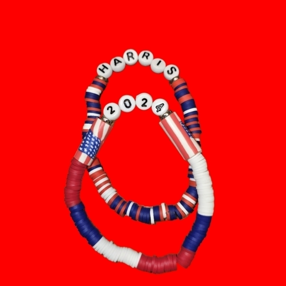 2pc Kamala Harris 2024 bracelet set